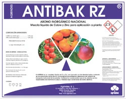 Antibak RZ Agrindes — solución bactericida para uso agrícola profesional
